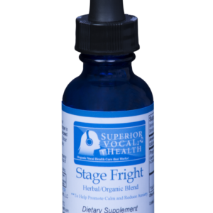 A Stage Fright bottle on a white background.